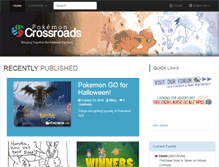 Tablet Screenshot of pokemoncrossroads.com